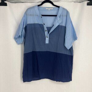Parke & Ronen Oversized Lightweight Color block shirt